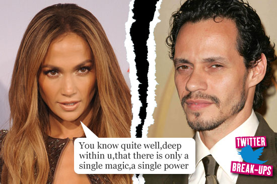 Twitter break-ups: Jennifer Lopez and Marc Anthony