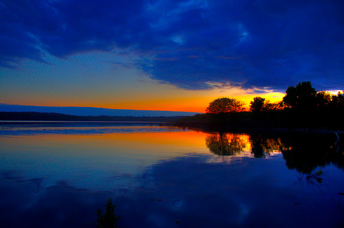 Symmetrical sunset