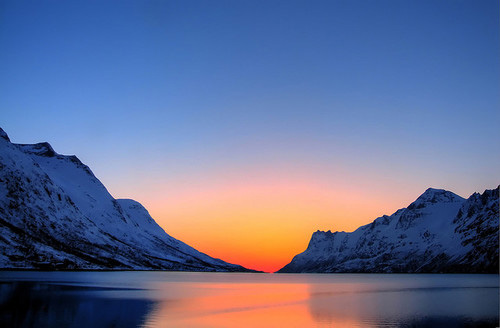 Troms fylke sunset