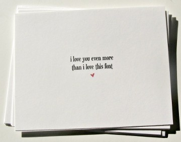 Font Valentine's Card