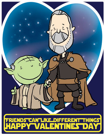 Star Wars-themed Valentine's card