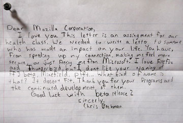 Mozilla Love Letter