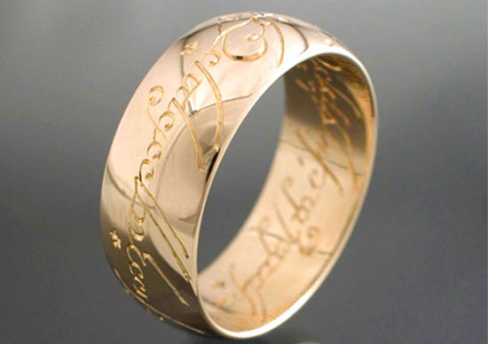 Hand-engraved Hobbit ring