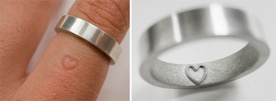 Wedding ring imprints symbol on finger