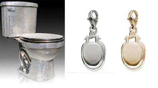 Jewel encrusted toilet