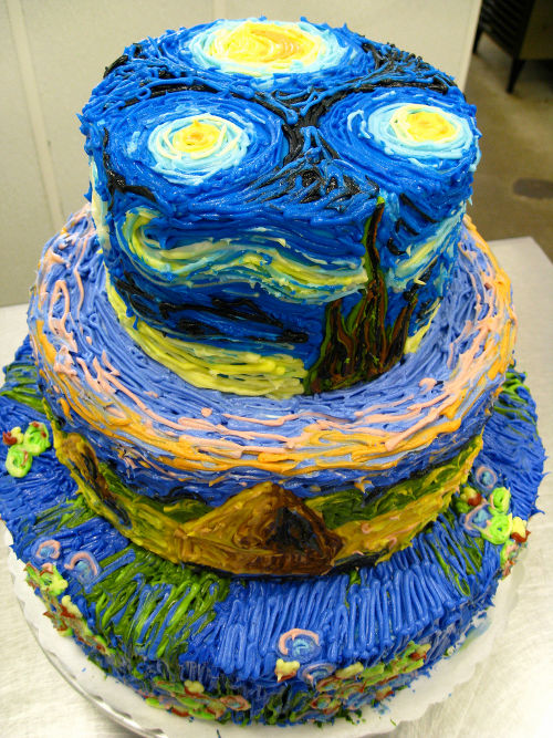 Van Gogh Wedding Cake
