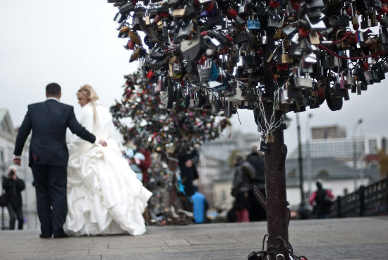 Love padlocks - Moscow, Russia