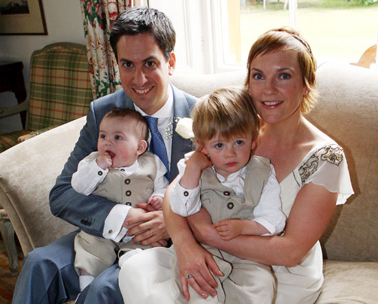 Ed Miliband and Justine Thornton